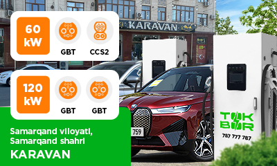 Samarkand, in the parking lot of the "KARAVAN" store
