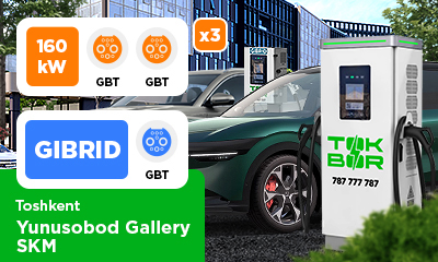GIBRID GBT were installed in the parking lot of the Yunusabad Gallery shopping center