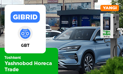TOKBOR GIBRID GBT charging station installed at Yashnobod Horeca