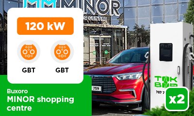 Вuxoroda «MINOR shopping centre» savdo markazining avtoturargohida 160 kW GBT