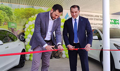 Мы совместно с @ungpetro открыли первую быструю зарядку в Самарканде 
