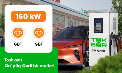 Qo‘yliq Qurilish mollari avtoturargohida 160 kVt GBT/GBT quvvatli TOKBOR quvvatlantirish stansiyasini o‘rnatdik.