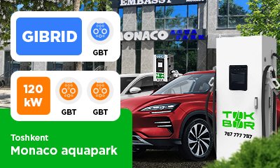 «Monaco» аквапаркининг автотураргоҳида 120 кВт GBT/GBT + GIBRID GBT