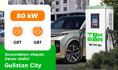 Сурхондарё вилояти Денов шаҳридаги Gulistan City автотураргоҳида 80 кВт