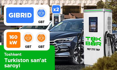 Туркистон санъат саройи автотураргоҳида 160 кВт GBT/GBT ва 2 GIBRID GBT